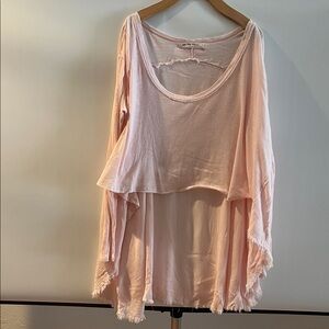 We The Free Light Pink Layered Top